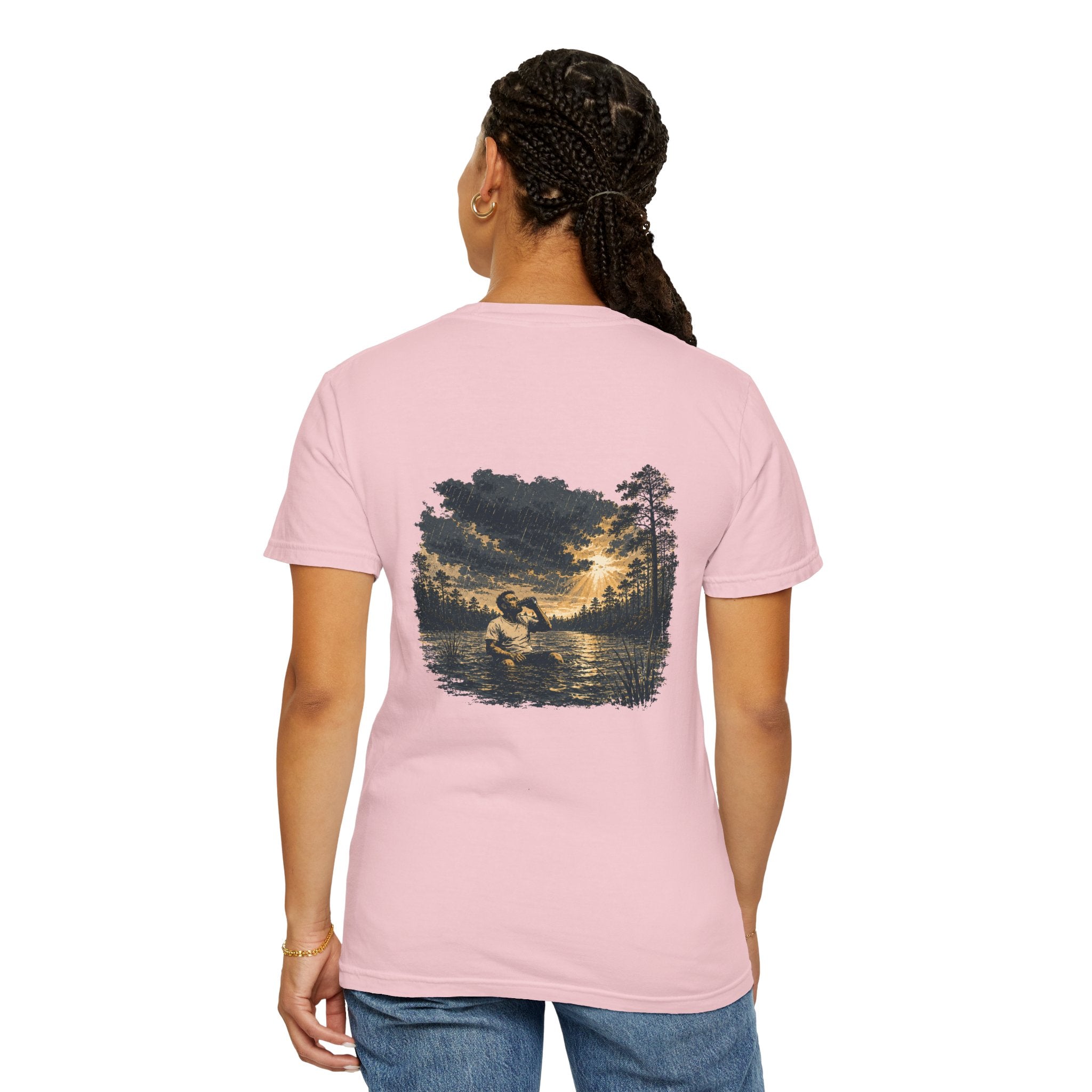 Sunset Vintage T-Shirt — Lake Scene