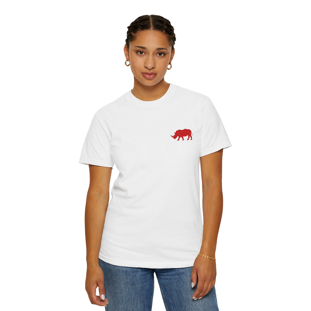 Live Fortunate Rhino T-Shirt — Red Rhino Logo Tee