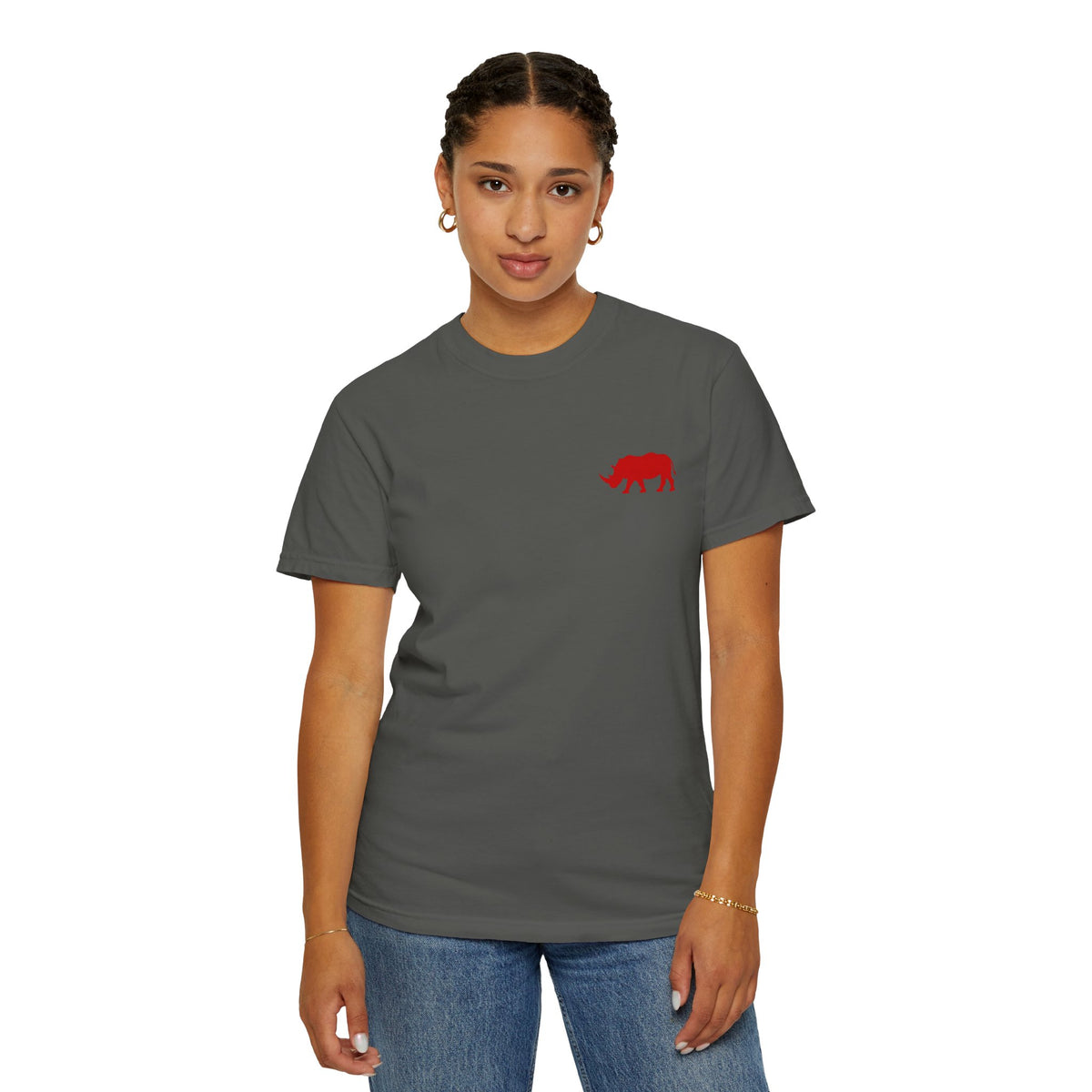 Live Fortunate Rhino T-Shirt — Red Rhino Logo Tee