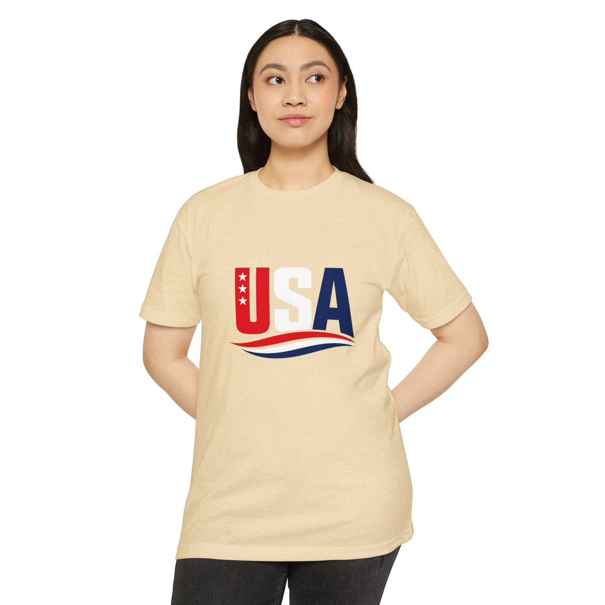 USA Flag Graphic T-Shirt — Patriotic Red White Blue Tee