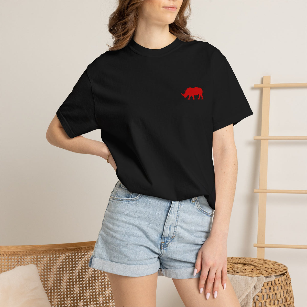 Live Fortunate Rhino T-Shirt — Red Rhino Logo Tee