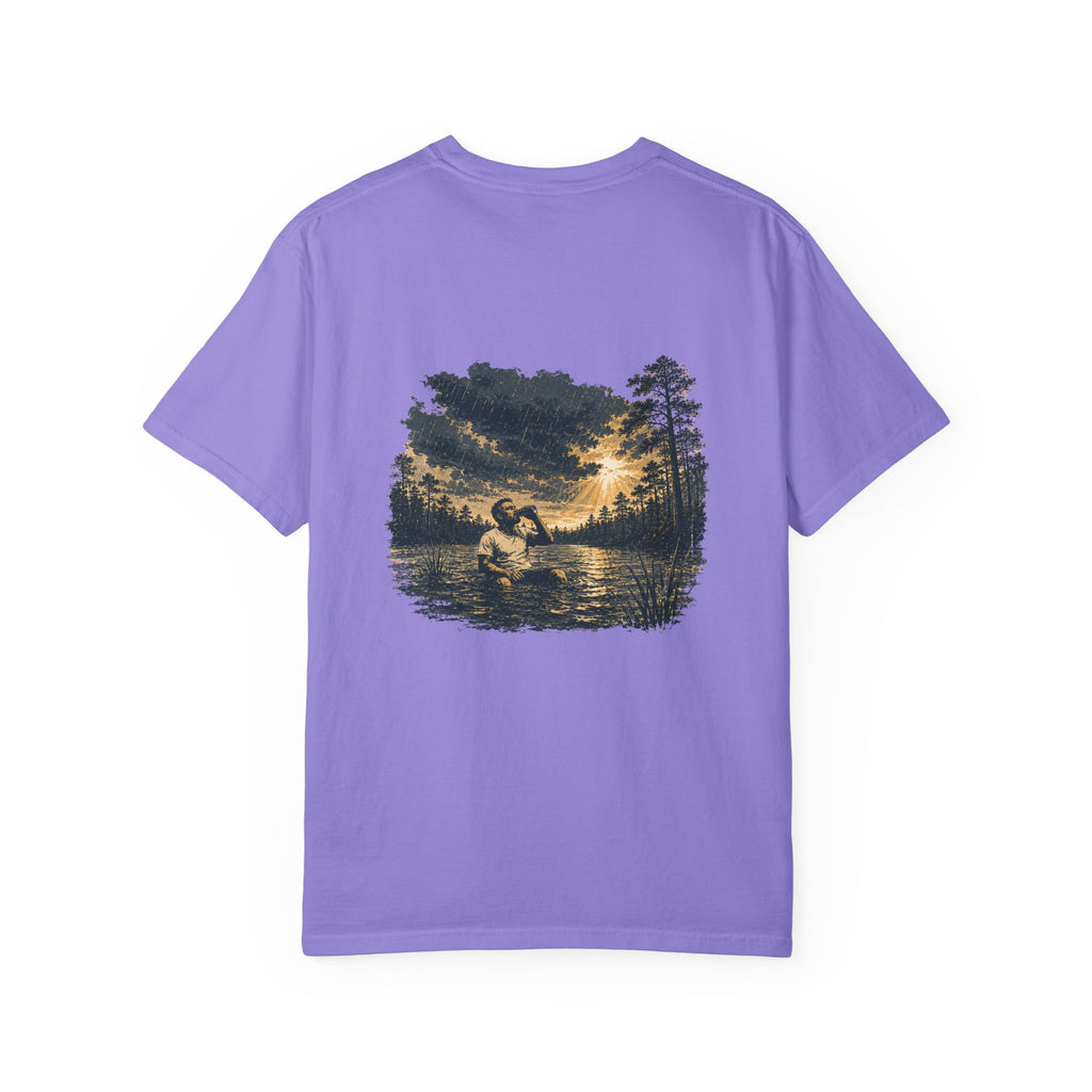 Sunset Vintage T-Shirt — Lake Scene