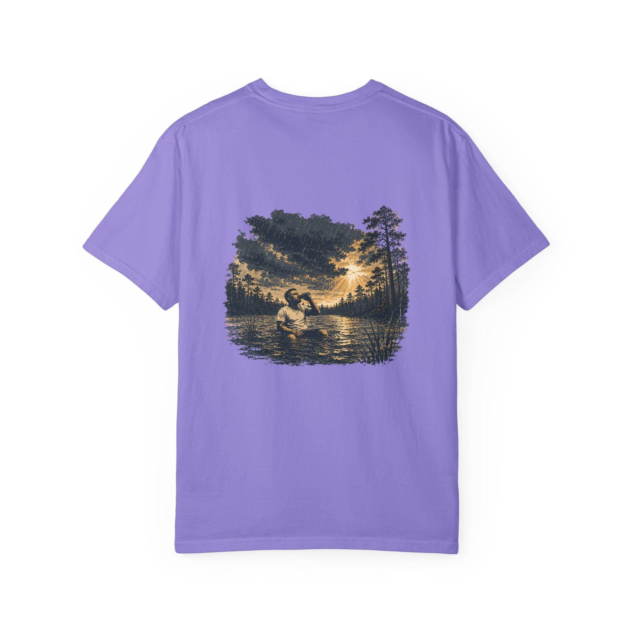 Sunset Vintage T-Shirt — Lake Scene