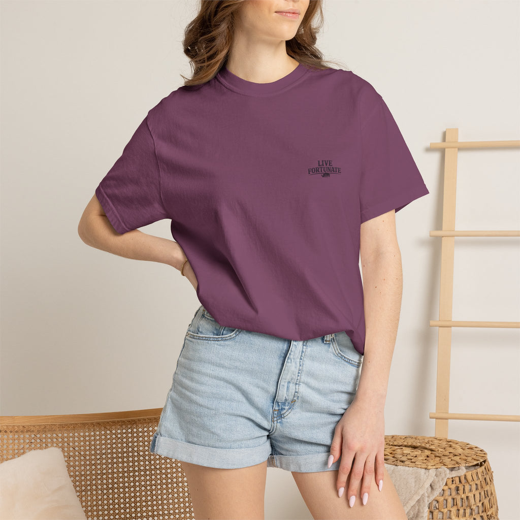 Sunset Vintage T-Shirt — Lake Scene