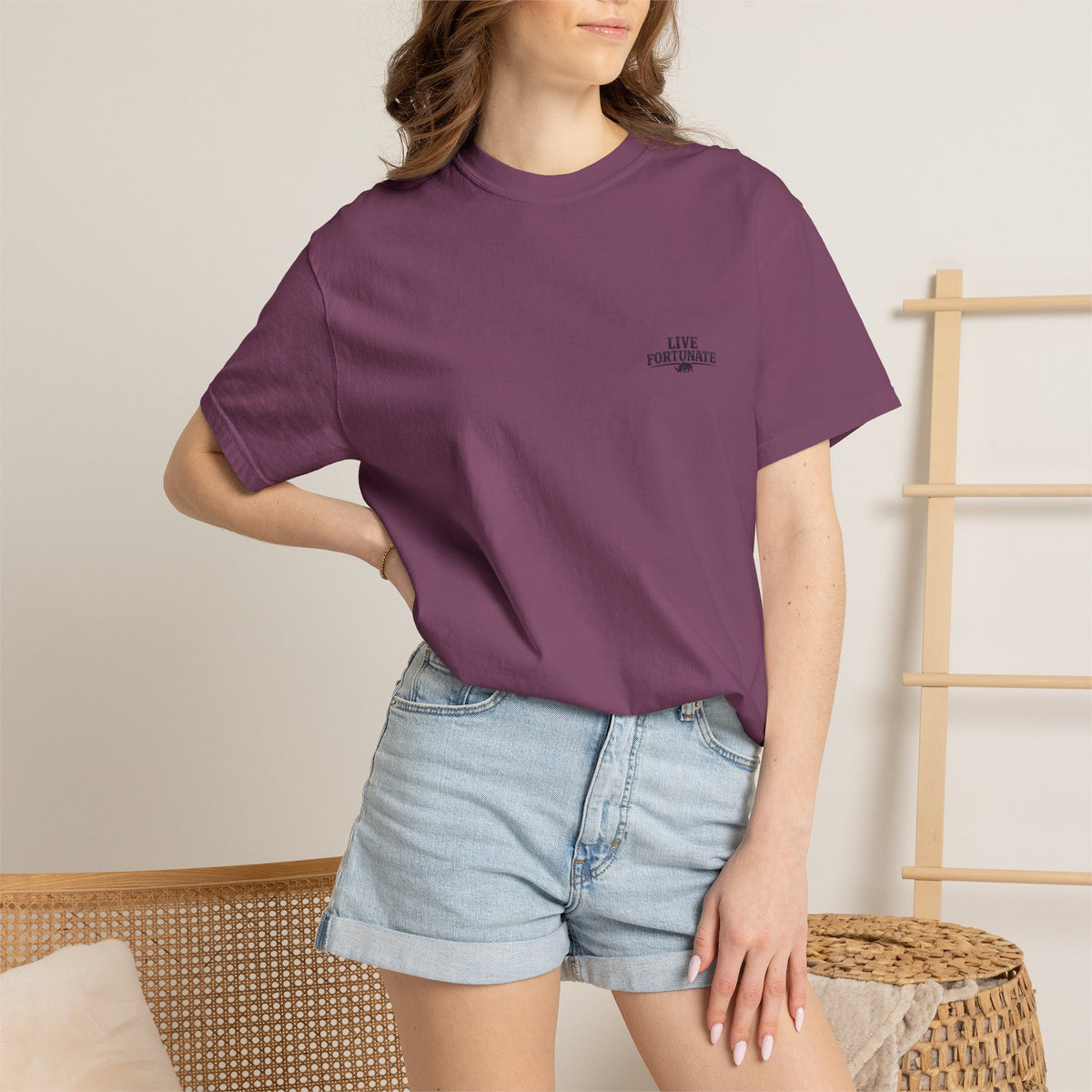 Sunset Vintage T-Shirt — Lake Scene