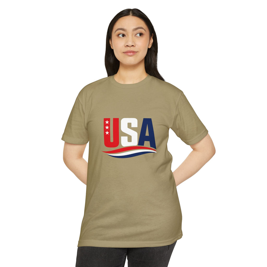 USA Flag Graphic T-Shirt — Patriotic Red White Blue Tee