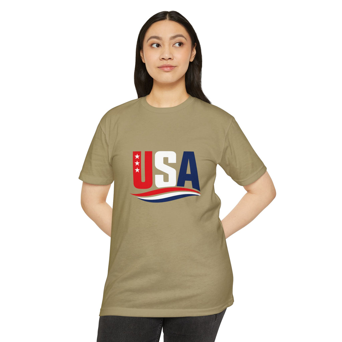 USA Flag Graphic T-Shirt — Patriotic Red White Blue Tee