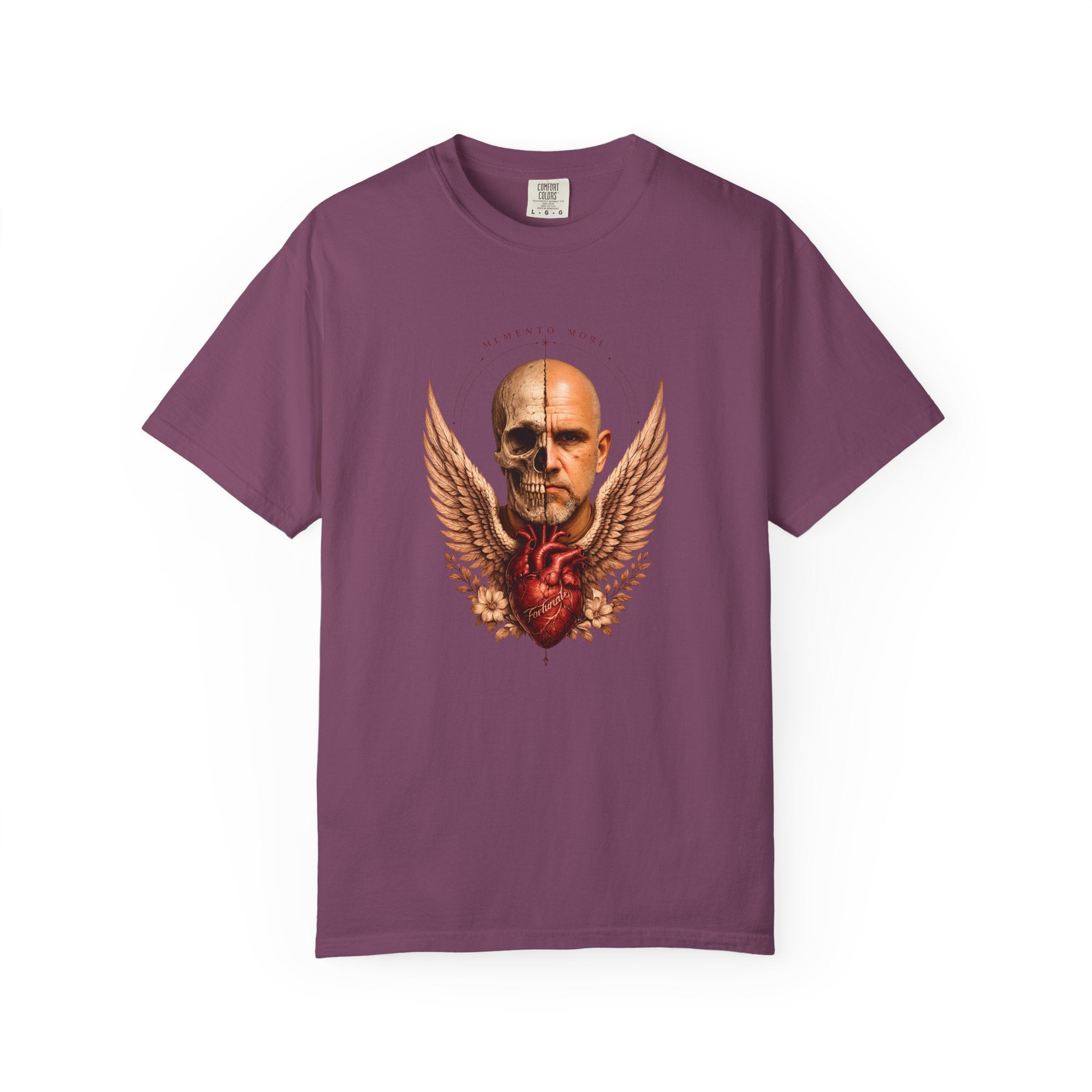 Memento Mori  — Anatomical Heart & Half Skull Graphic Tee