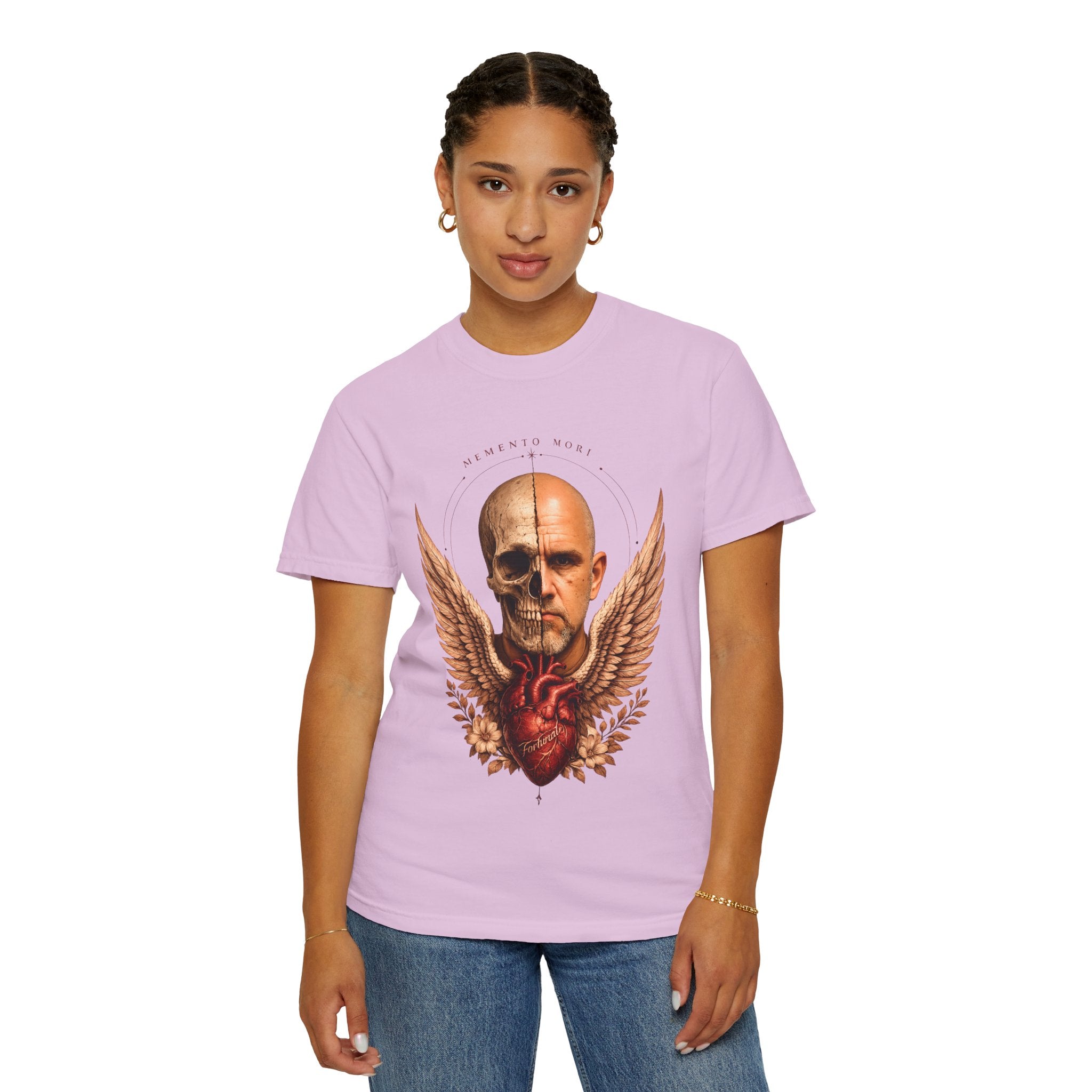Memento Mori  — Anatomical Heart & Half Skull Graphic Tee
