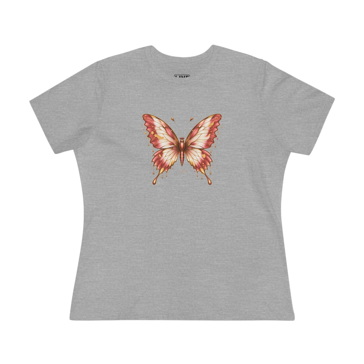 Butterfly Graphic Tee — Women's Dusty Rose Butterfly Shirt