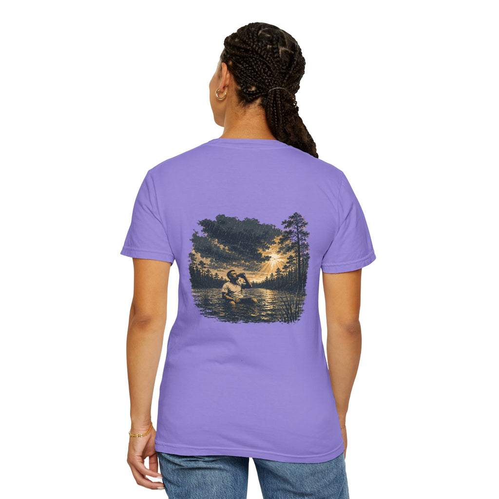 Sunset Vintage T-Shirt — Lake Scene