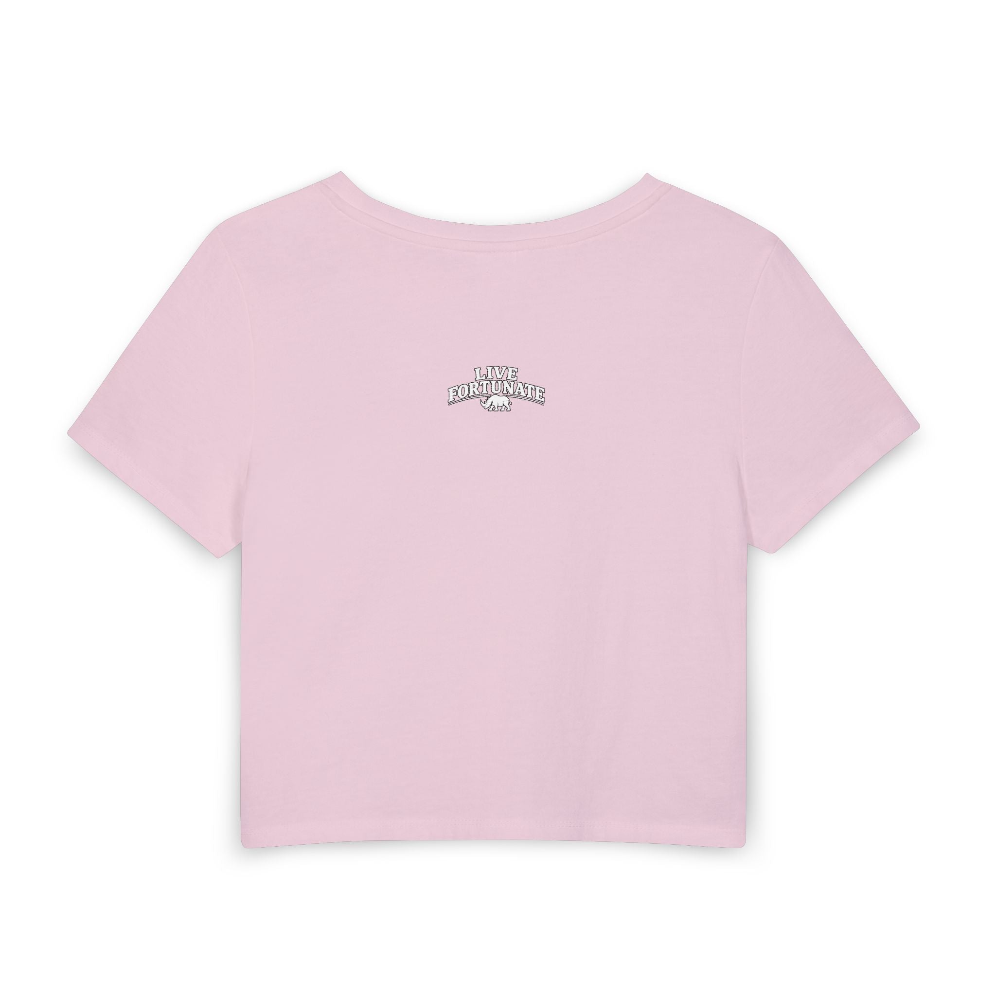Not Lucky Fortunate Women's Baby Tee — Vintage Script Graphic