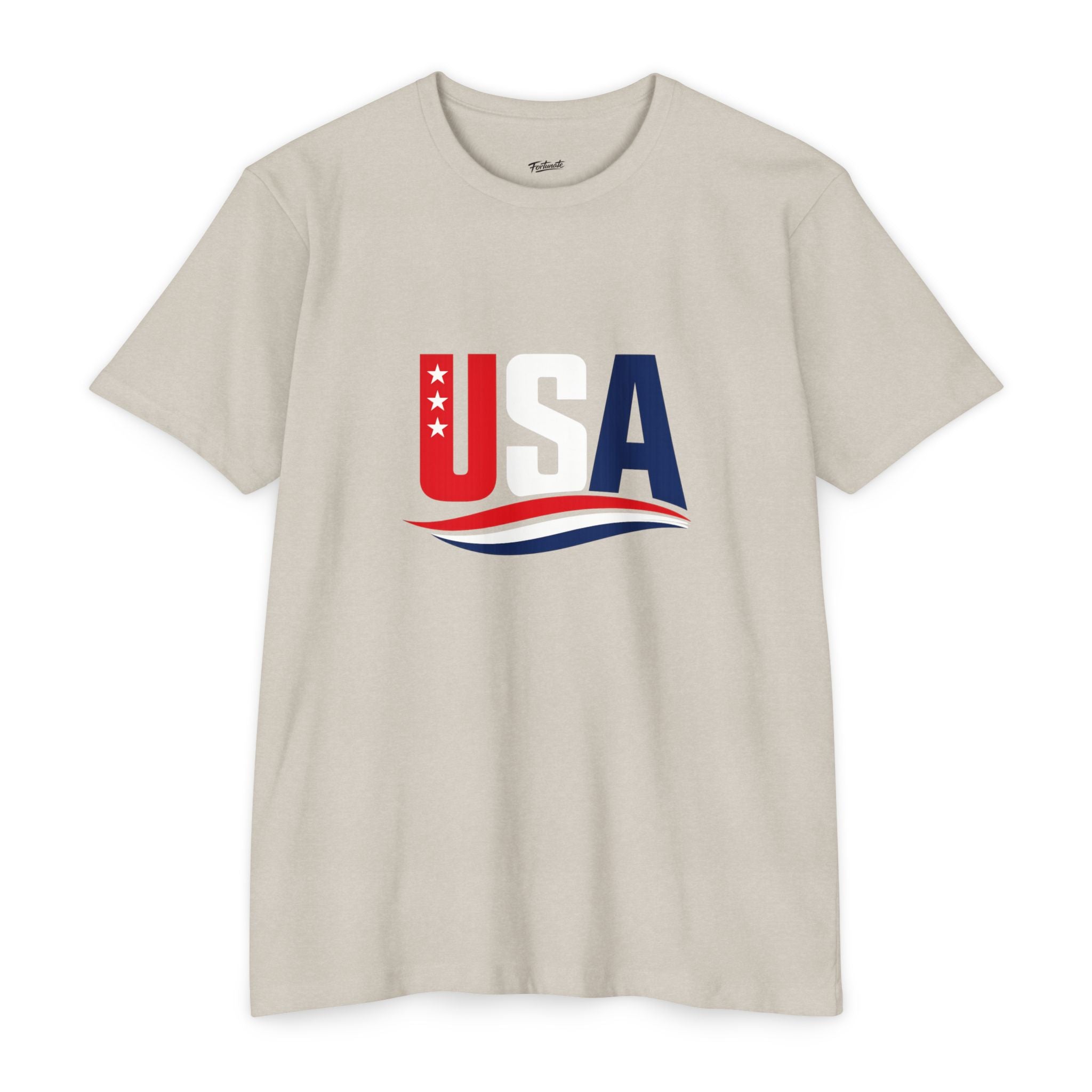 USA Flag Graphic T-Shirt — Patriotic Red White Blue Tee