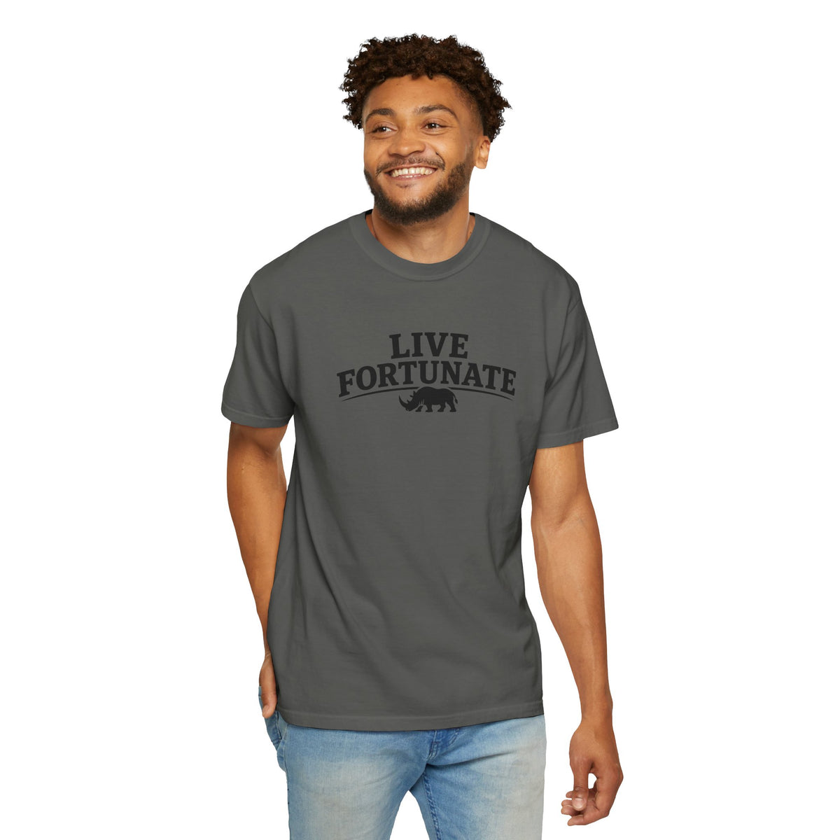 Rhino Logo T-Shirt — LiveFortunate.com Graphic Tee