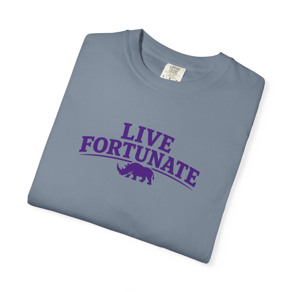 Live Fortunate Rhino Graphic T‑Shirt