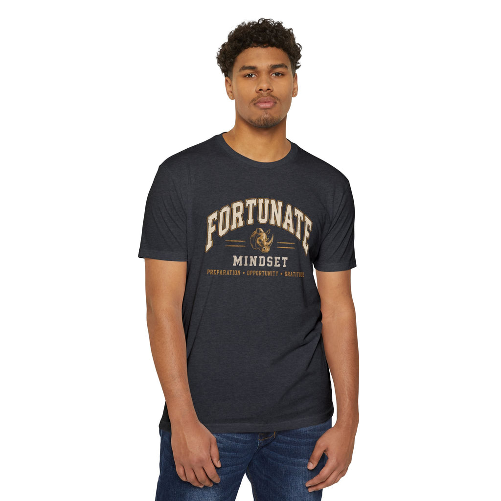 Fortunate Mindset Men’s Vintage Rhino Graphic T-Shirt | Live Fortunate