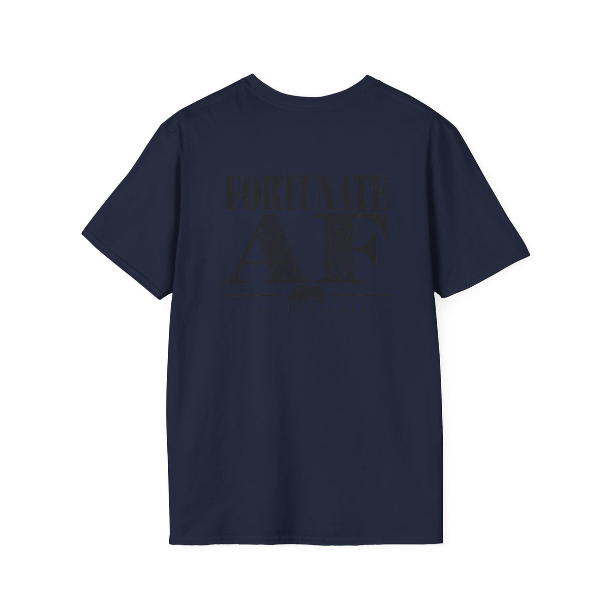Fortunate AF Rhino Graphic T-shirt Black