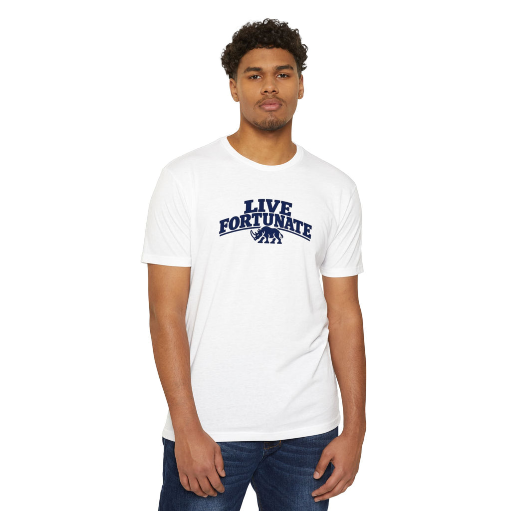 Live Fortunate Rhino Collegiate Tee | Premium Everyday T-Shirt
