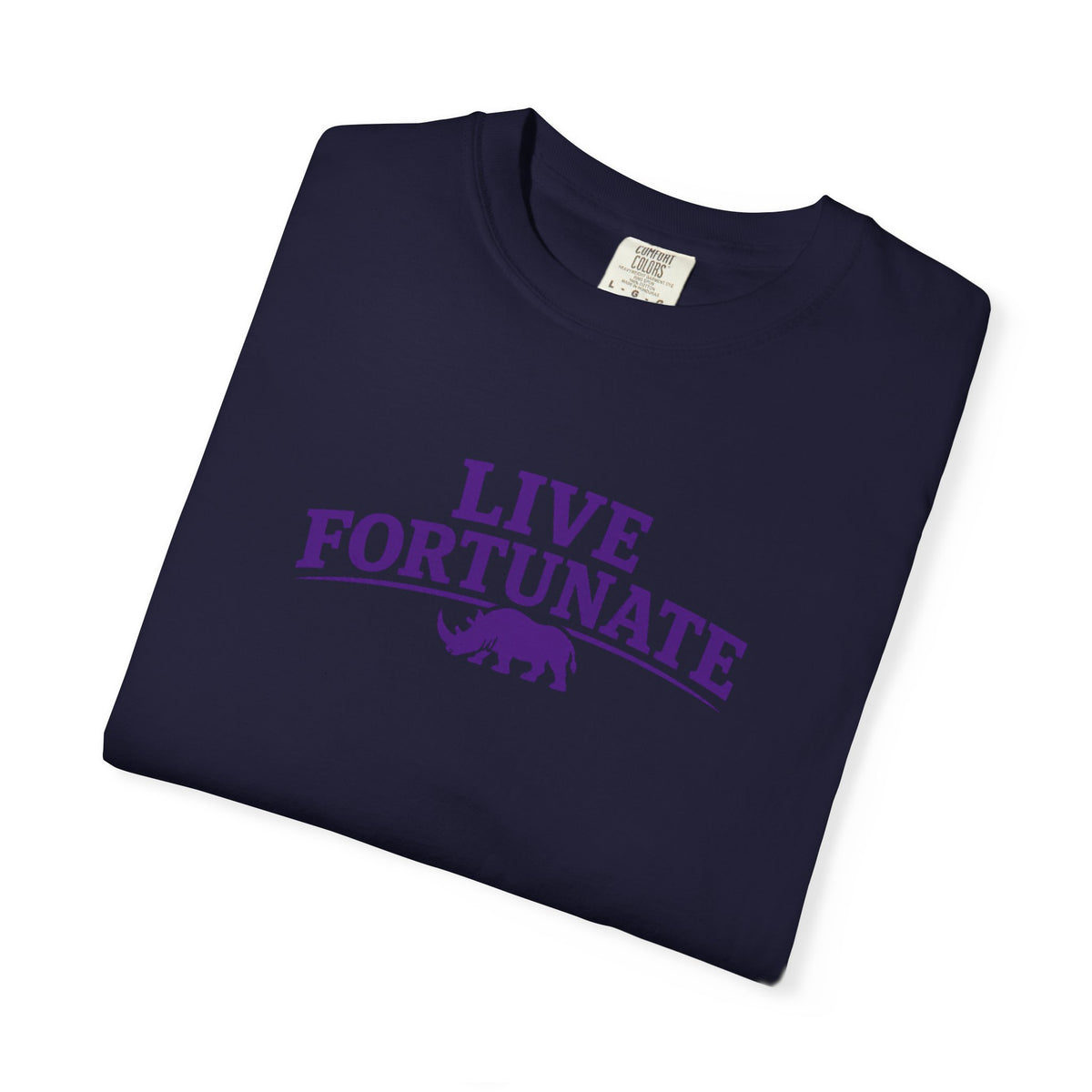 Live Fortunate Rhino Graphic T‑Shirt