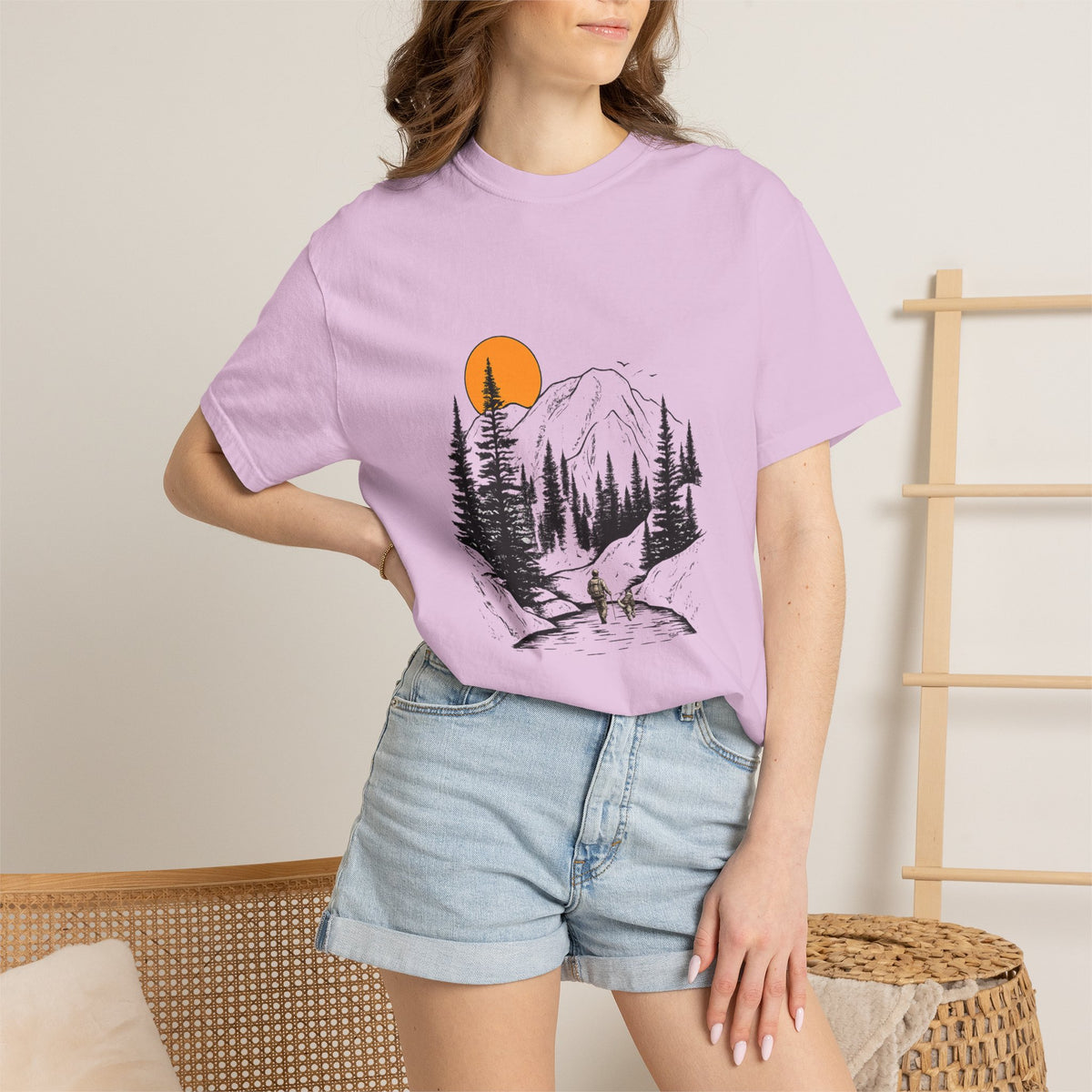 Mountain Sunset Hiking T-Shirt