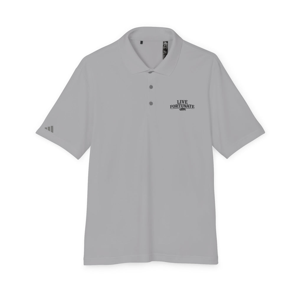 Live Fortunate Men’s Adidas Performance Polo – Embroidered Rhino Logo