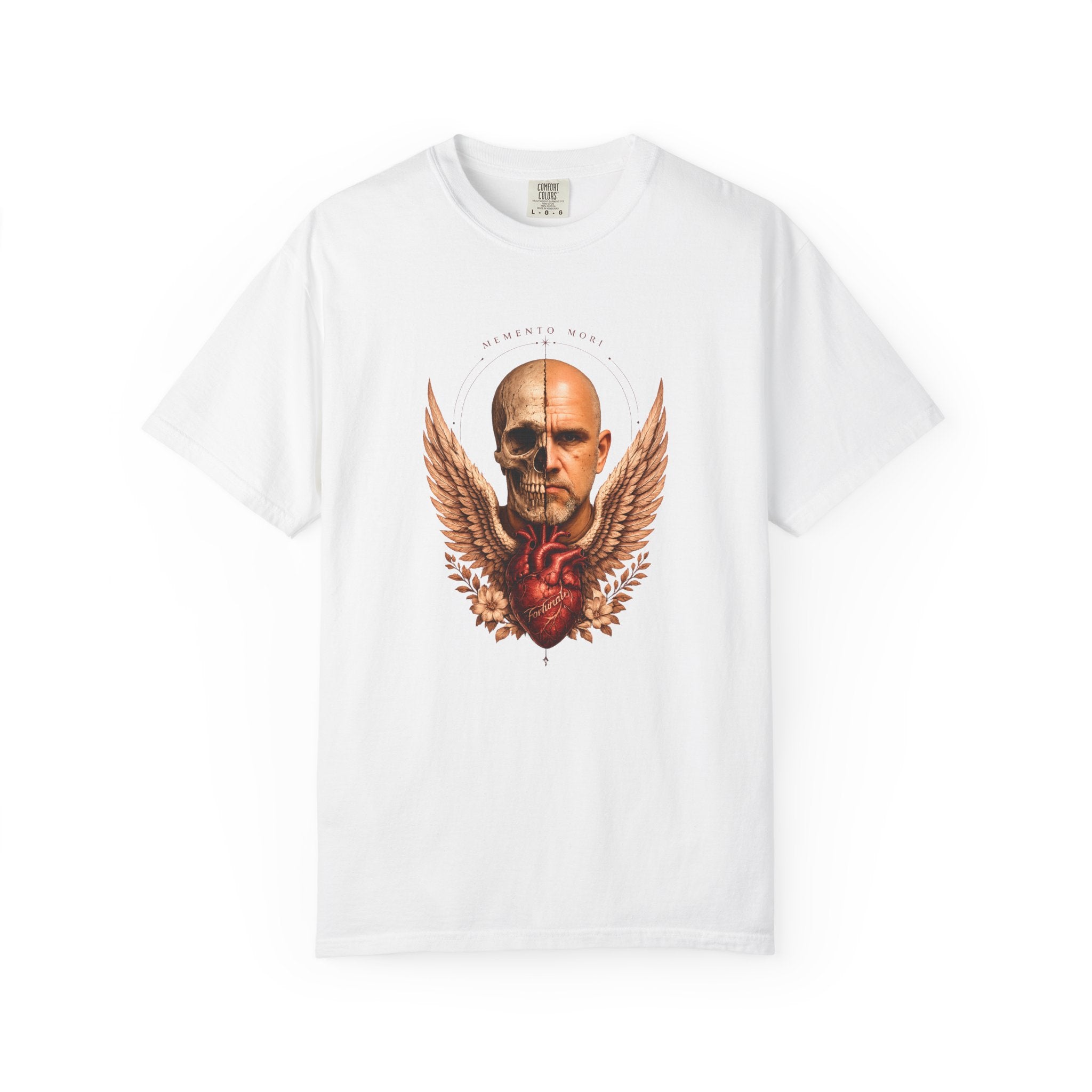 Memento Mori  — Anatomical Heart & Half Skull Graphic Tee