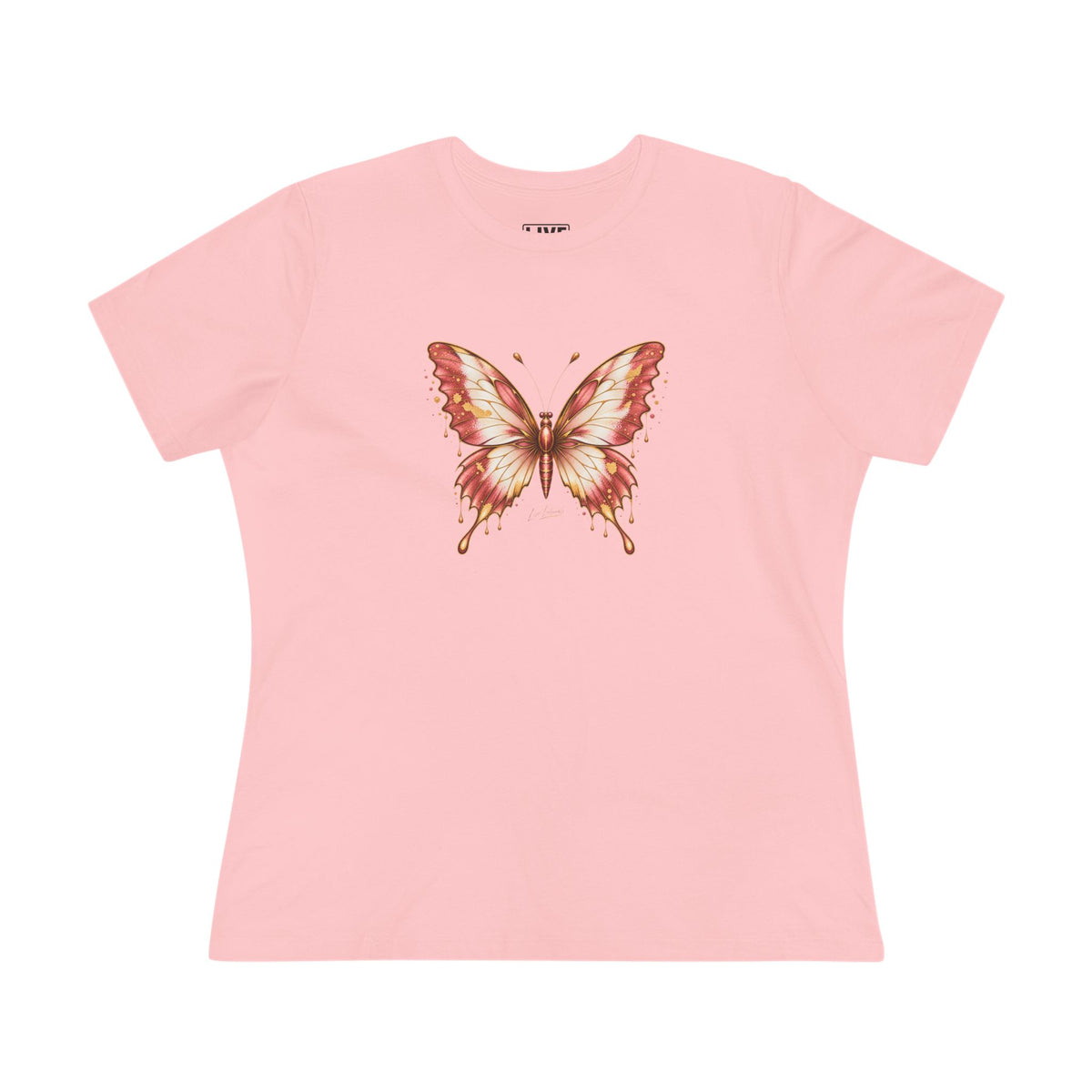 Butterfly Graphic Tee — Women's Dusty Rose Butterfly Shirt