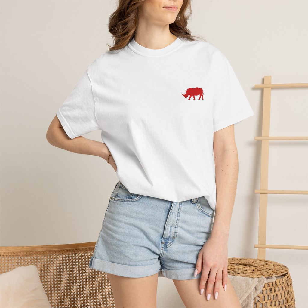 Live Fortunate Rhino T-Shirt — Red Rhino Logo Tee