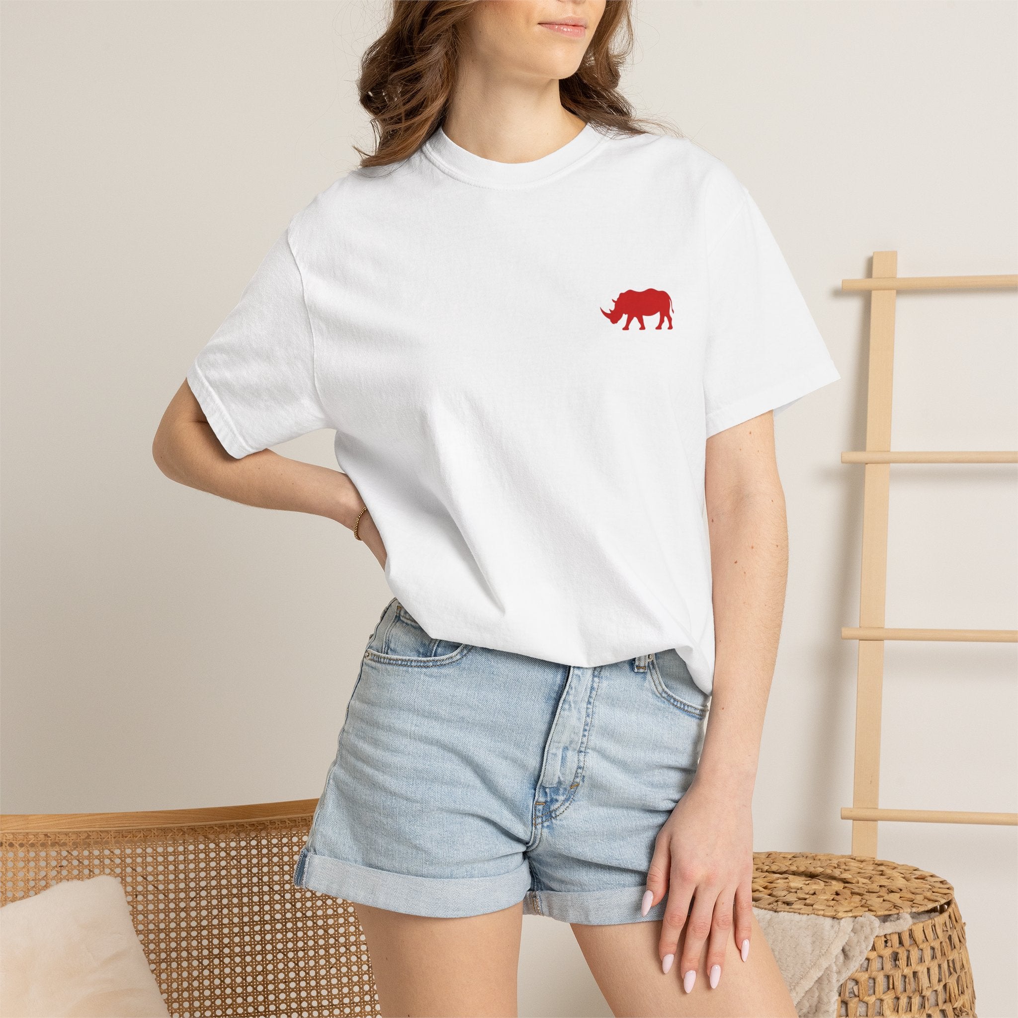 Live Fortunate Rhino T-Shirt — Red Rhino Logo Tee