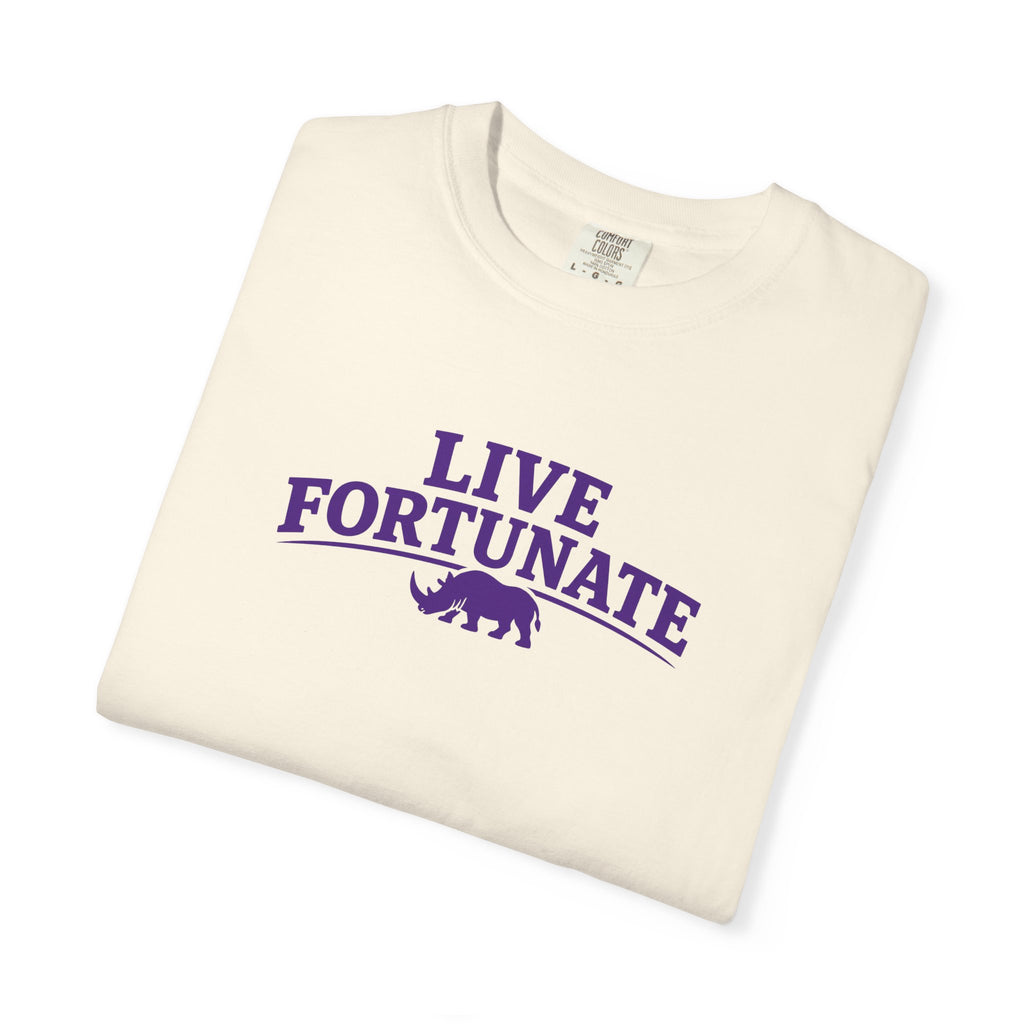 Live Fortunate Rhino Graphic T‑Shirt