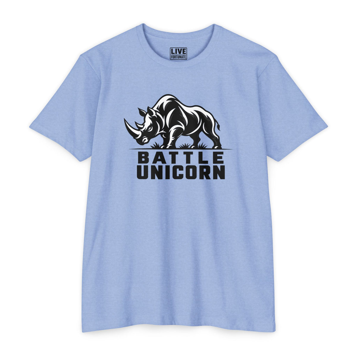 Battle Unicorn Rhino Tee | Live Fortunate