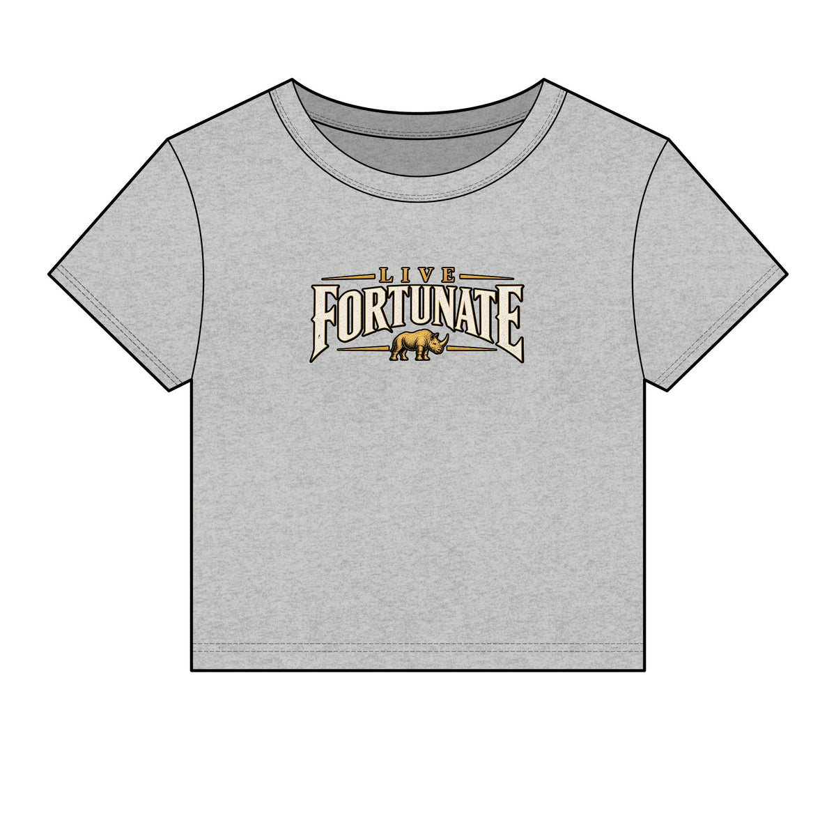 Live Fortunate Rhino Women’s Baby Tee