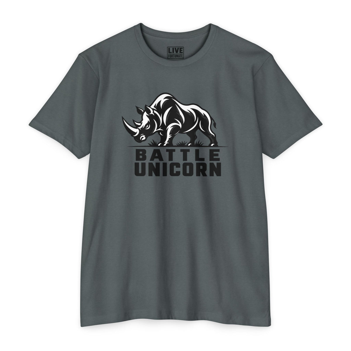 Battle Unicorn Rhino Tee | Live Fortunate