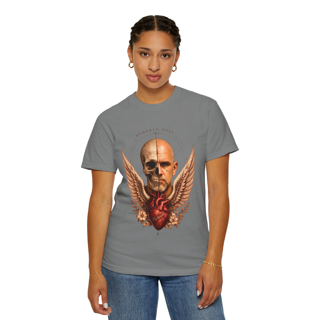 Memento Mori  — Anatomical Heart & Half Skull Graphic Tee