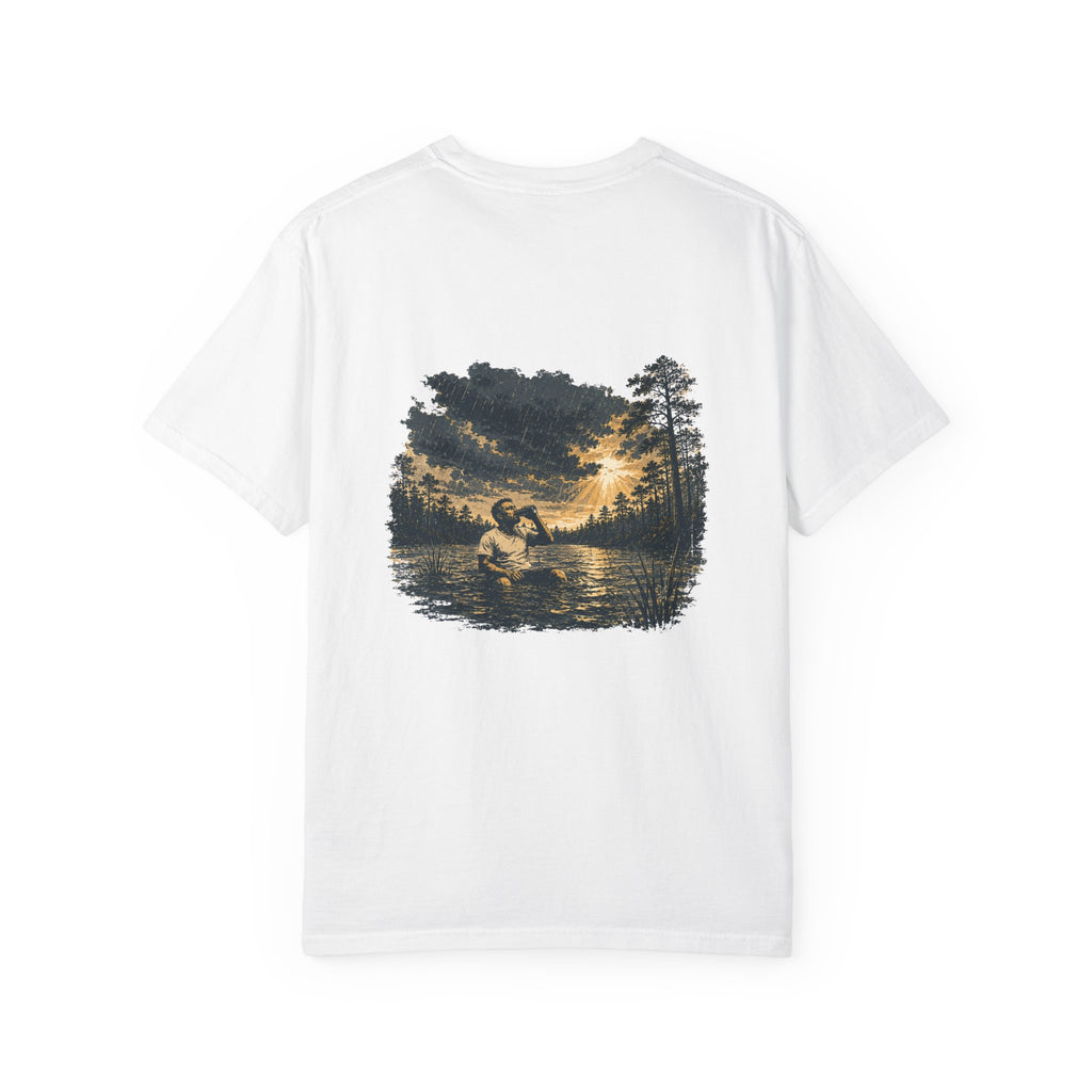 Sunset Vintage T-Shirt — Lake Scene