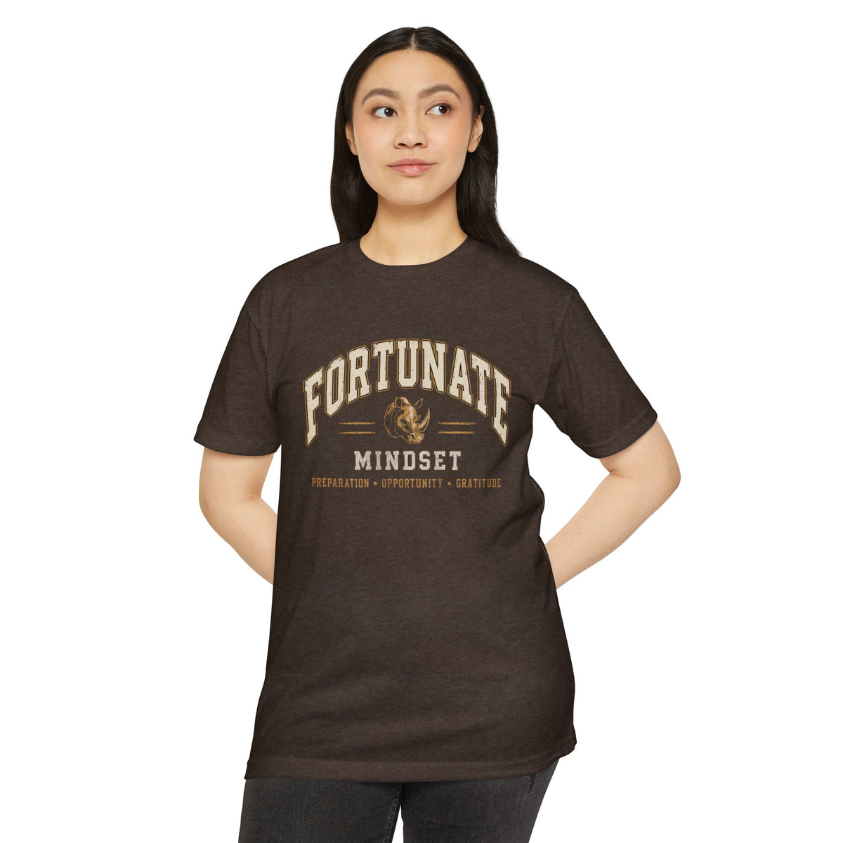 Fortunate Mindset Men’s Vintage Rhino Graphic T-Shirt | Live Fortunate