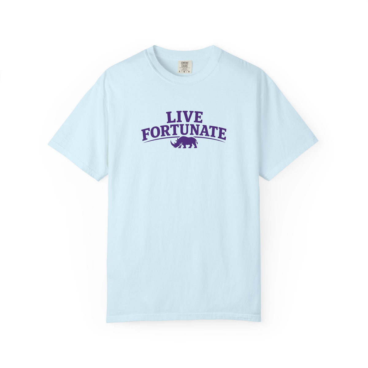 Live Fortunate Rhino Graphic T‑Shirt