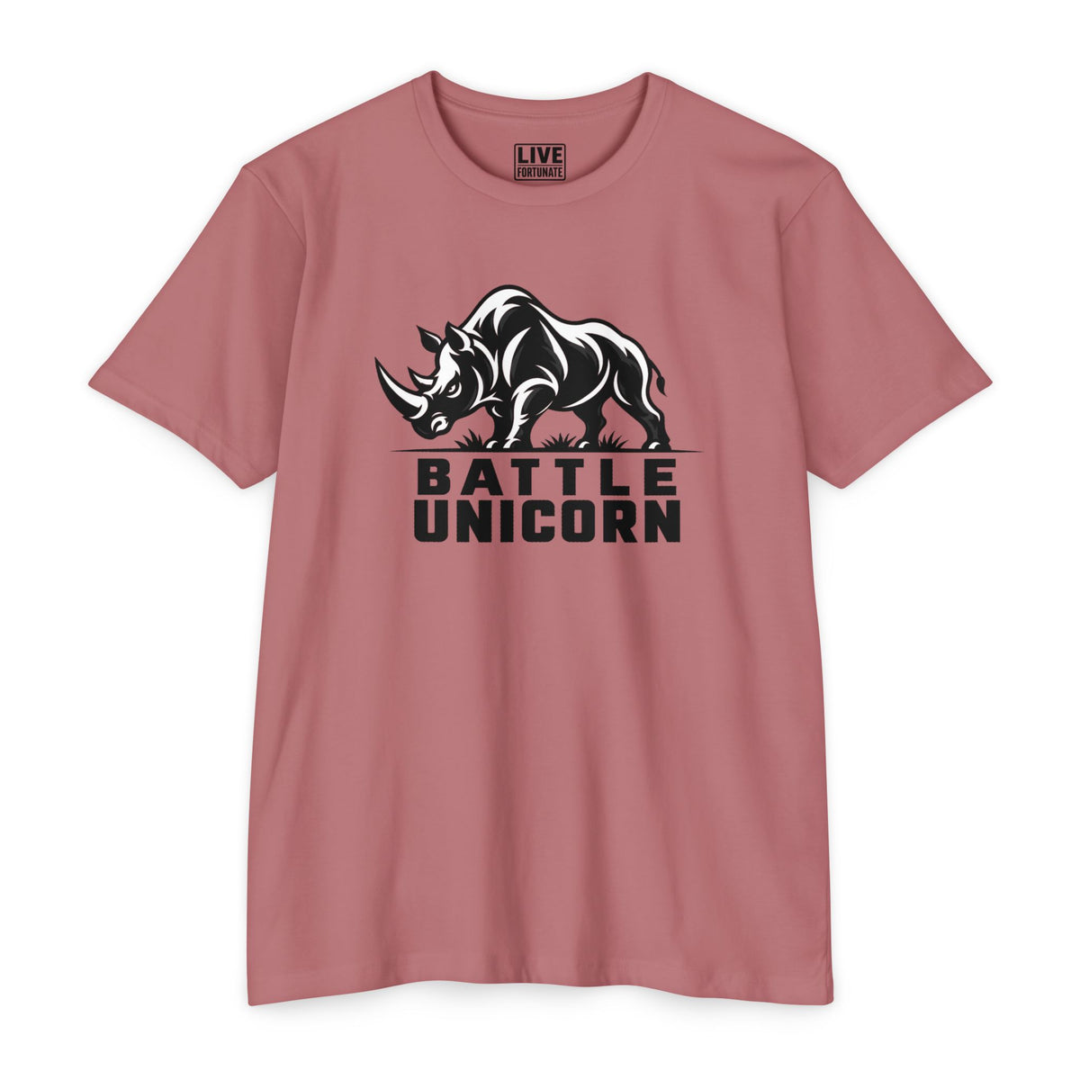 Battle Unicorn Rhino Tee | Live Fortunate