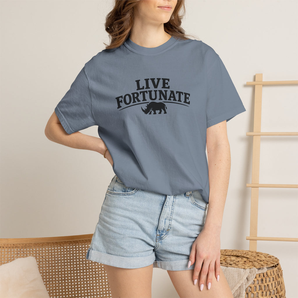 Rhino Logo T-Shirt — LiveFortunate.com Graphic Tee