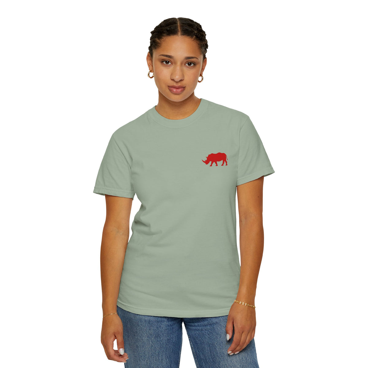 Live Fortunate Rhino T-Shirt — Red Rhino Logo Tee