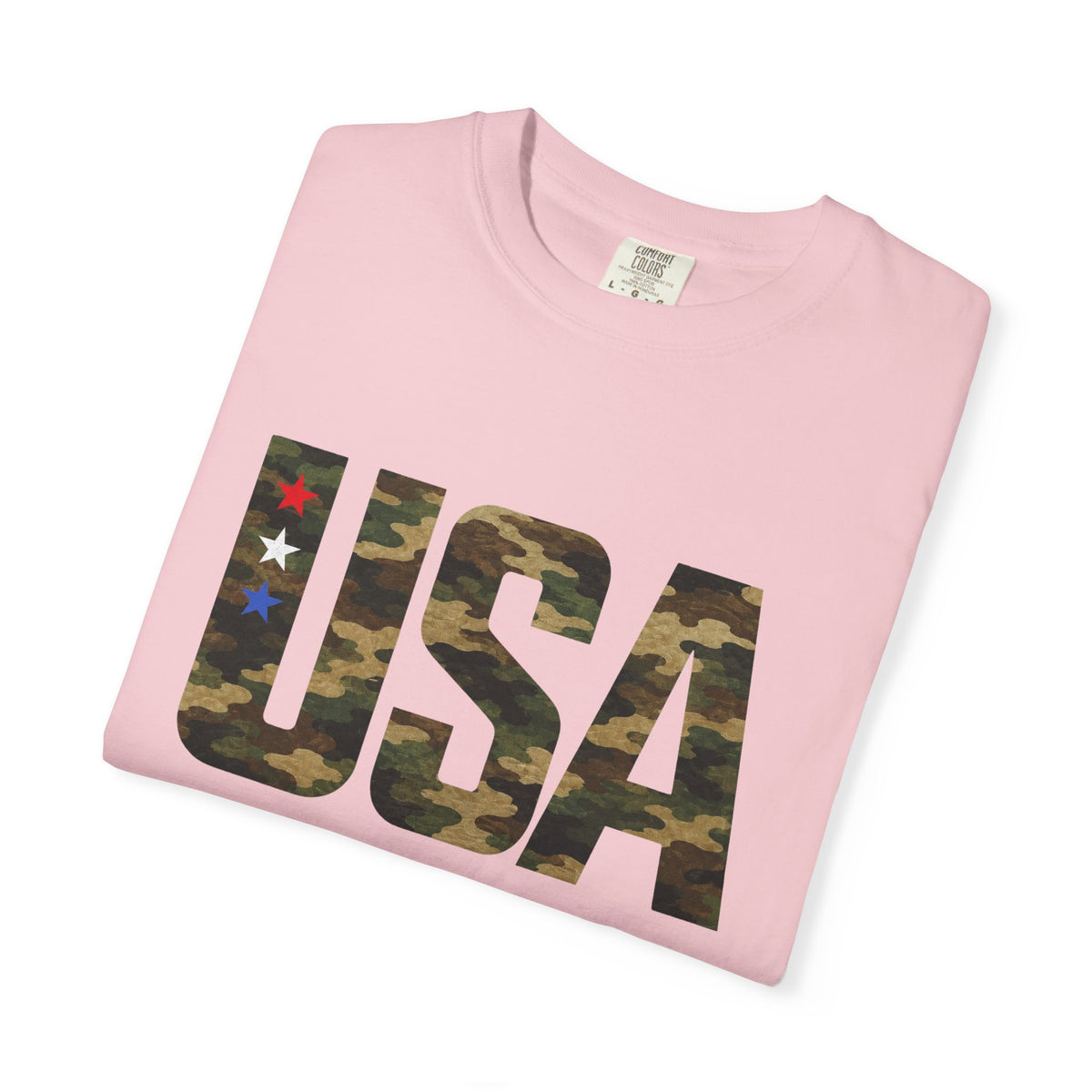 USA Camo Graphic T‑Shirt — Patriotic Military Style Tee