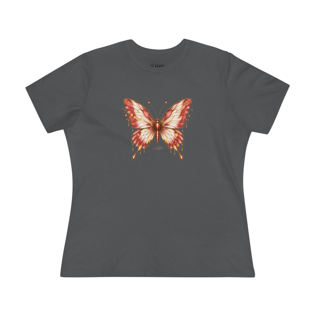 Butterfly Graphic Tee — Women's Dusty Rose Butterfly Shirt