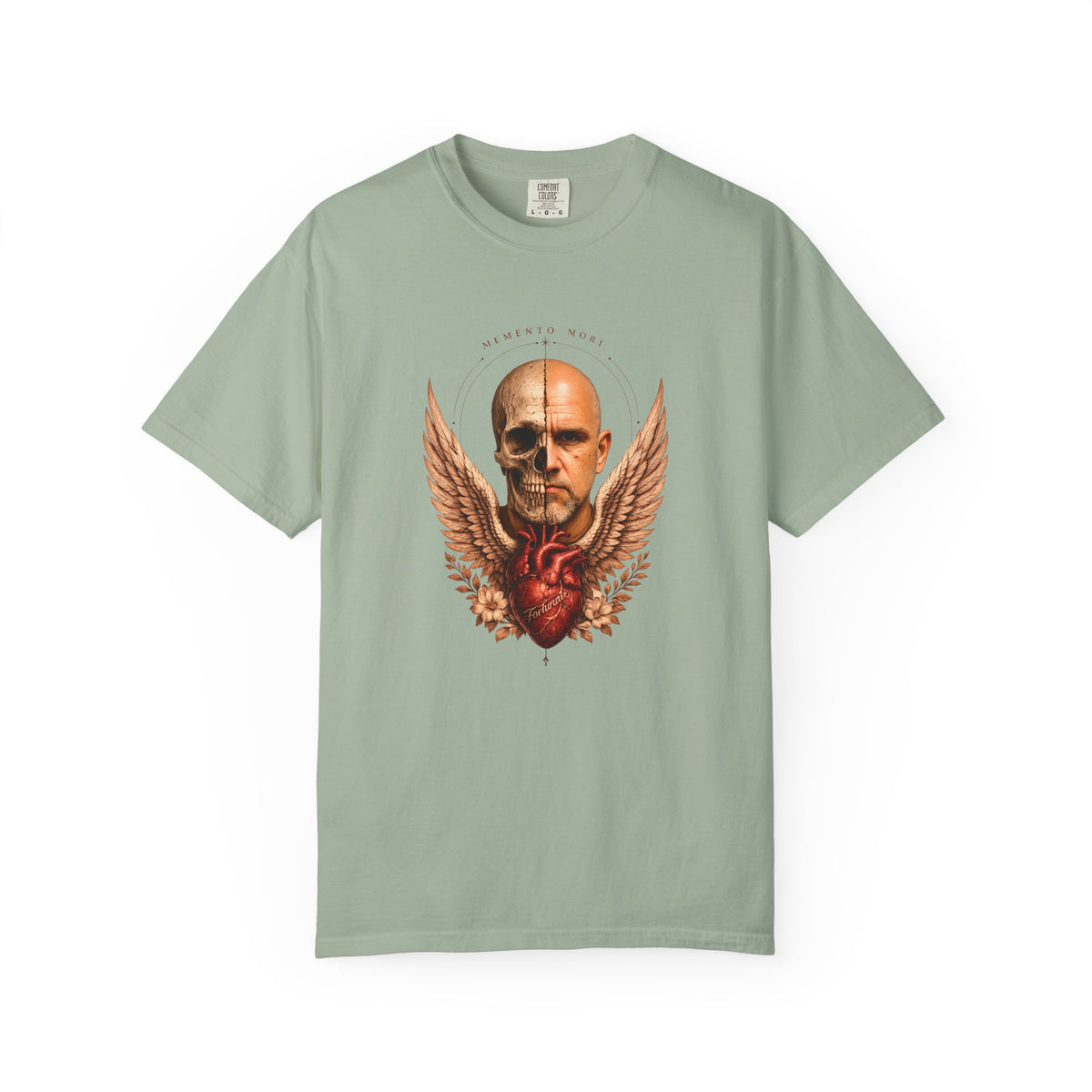 Memento Mori  — Anatomical Heart & Half Skull Graphic Tee