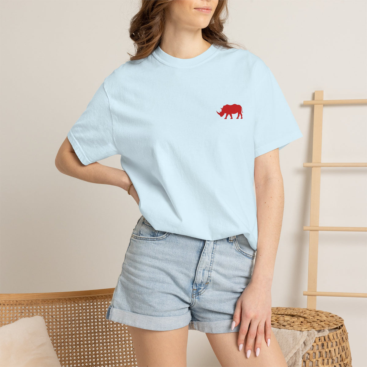 Live Fortunate Rhino T-Shirt — Red Rhino Logo Tee