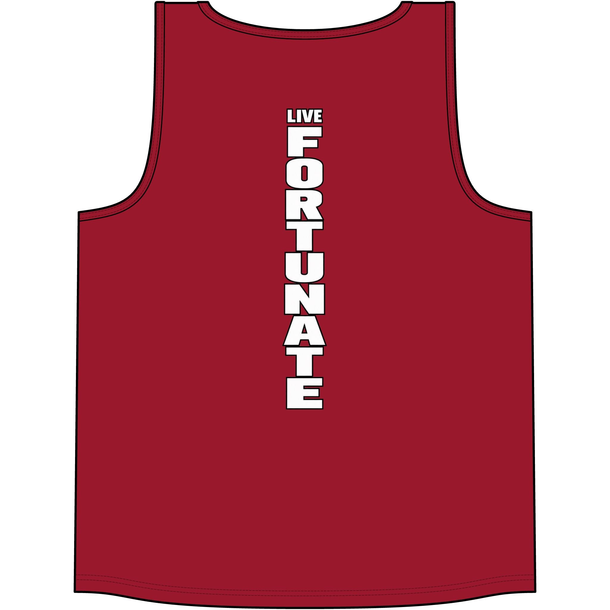 Live Fortunate White Vertical Men's Training Tank