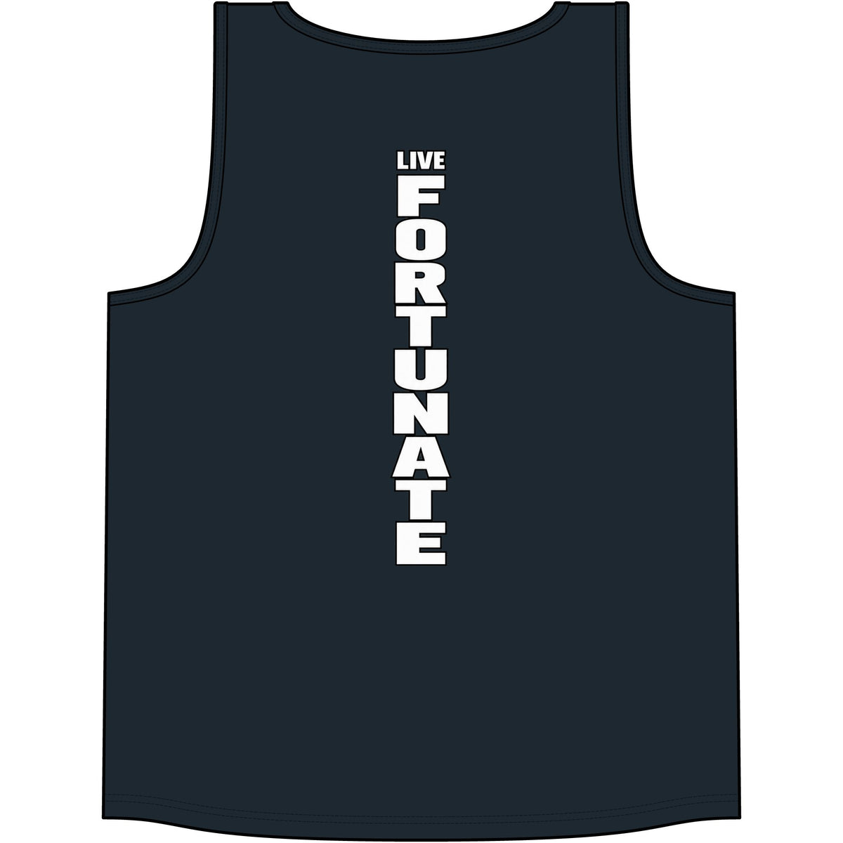 Live Fortunate White Vertical Men's Training Tank