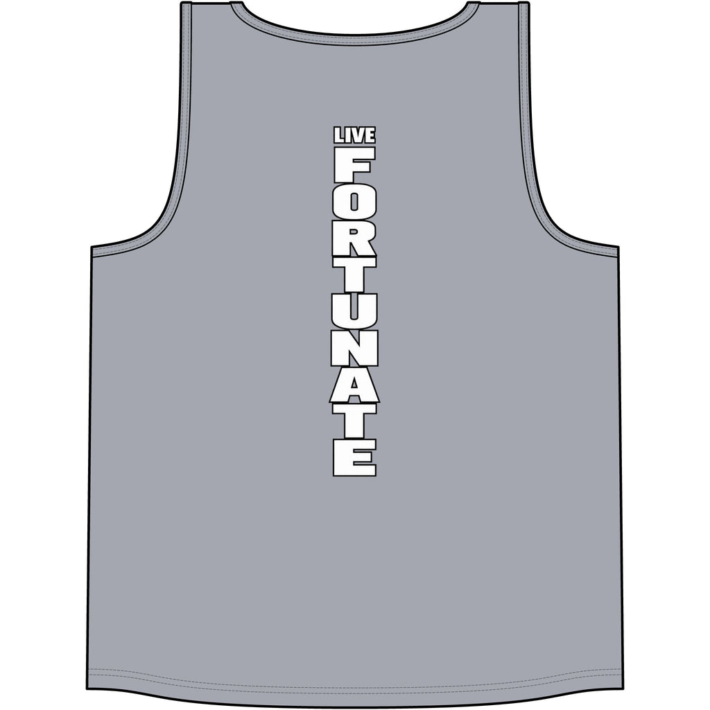 Live Fortunate White Vertical Men's Training Tank