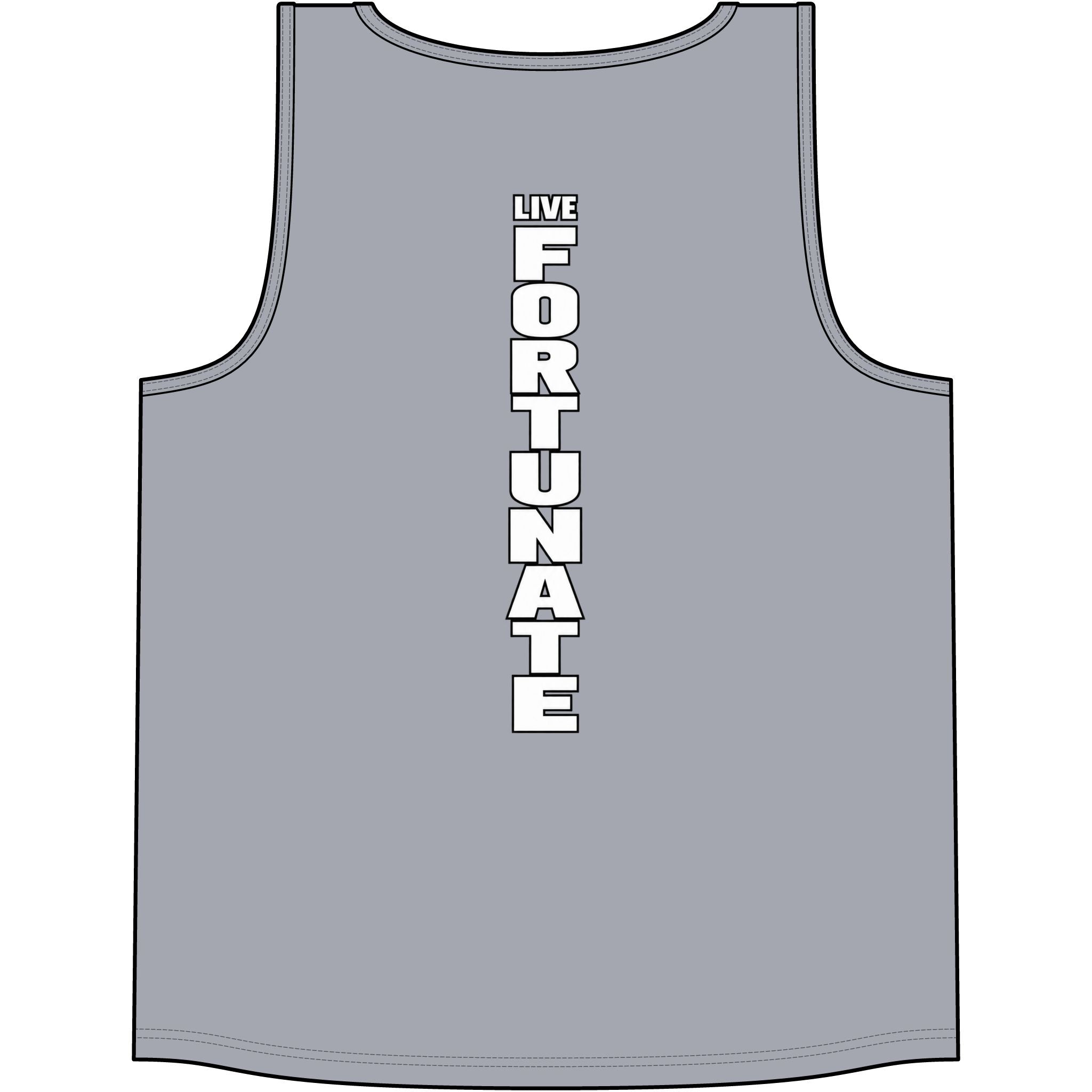 Live Fortunate White Vertical Men's Training Tank