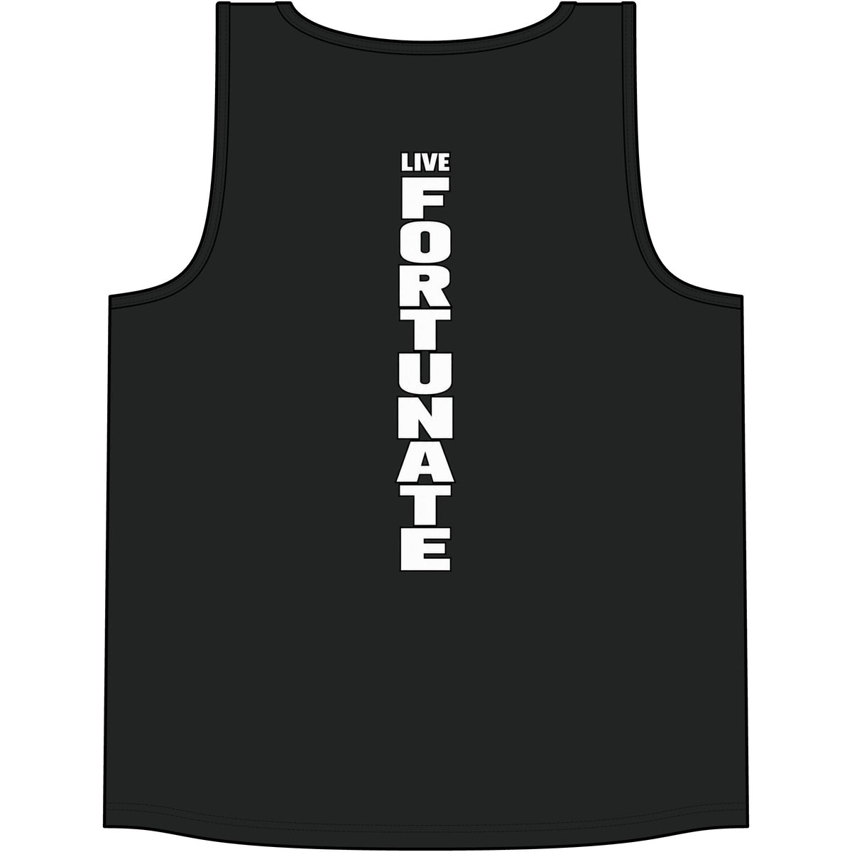 Live Fortunate White Vertical Men's Training Tank