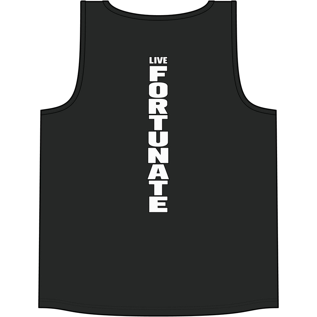 Live Fortunate White Vertical Men's Training Tank